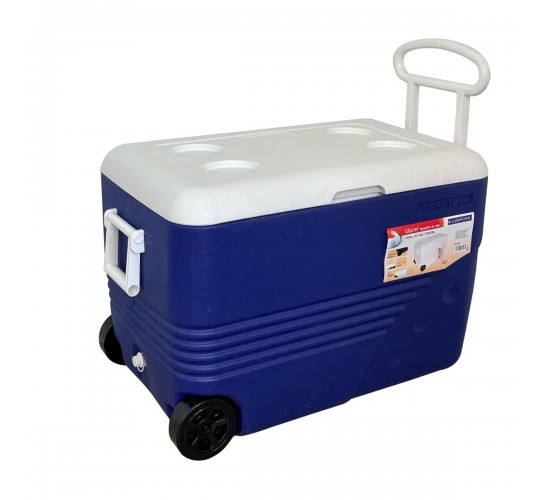 CAMPCOOL ΨΥΓΕΙΟ ΦΟΡΗΤΟ 120Lt. ΜΕ ΡΟΔΕΣ ΚΑΙ ΧΕΙΡΟΛΑΒΕΣ ΜΕΤΑΦΟΡΑΣ