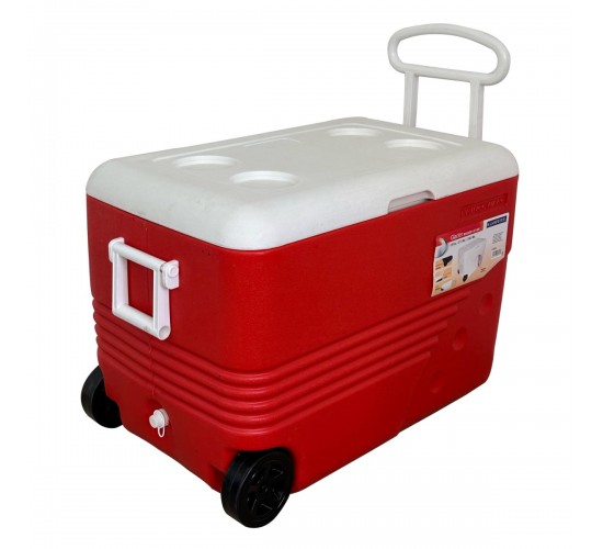 CAMPCOOL ΨΥΓΕΙΟ ΦΟΡΗΤΟ 120Lt. ΜΕ ΡΟΔΕΣ ΚΑΙ ΧΕΙΡΟΛΑΒΕΣ ΜΕΤΑΦΟΡΑΣ
