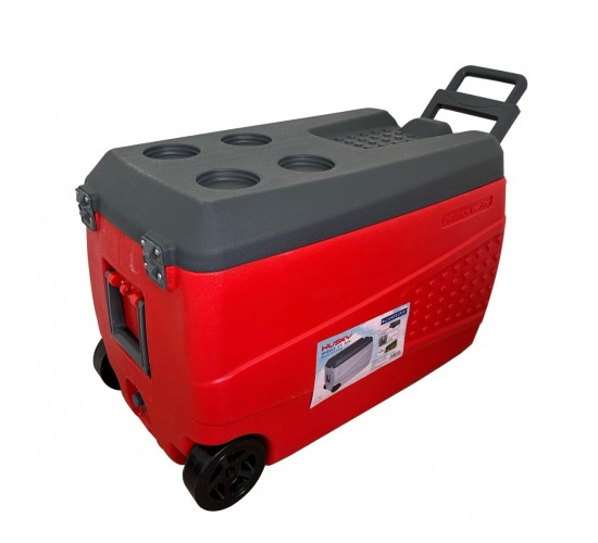 CAMPCOOL ΨΥΓΕΙΟ ΦΟΡΗΤΟ 80 Lt. ΜΕ ΡΟΔΕΣ & ΧΕΙΡΟΛΑΒΗ ΜΕΤΑΦΟΡΑΣ