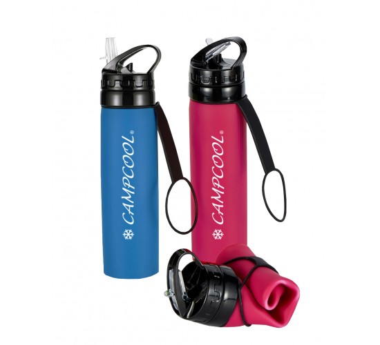 CAMPCOOL ΜΠΟΥΚΑΛΙ  ΣΙΛΙΚΟΝΗΣ 600 ml ΕΥΚΑΜΠΤΟ- ΔΙΑΦΟΡΑ ΧΡΩΜΑΤΑ