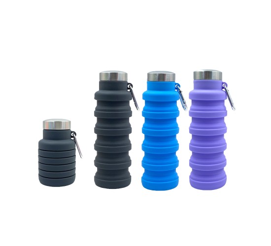 CAMPCOOL ΜΠΟΥΚΑΛΙ ΣΙΛΙΚΟΝΗΣ 355ml  ΠΤΥΣΣΟΜΕΝΟ ΜΕ ΚΛΕΙΣΤΡΟ-ΔΙΑΦΟΡΑ ΧΡΩΜΑΤΑ