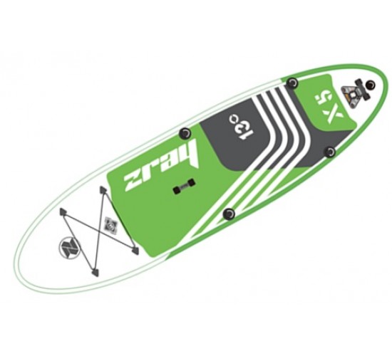 zray ΣΑΝΙΔΑ SUP Χ5 ΛΕΥΚΗ - ΠΡΑΣΙΝΟ  396x91x15cm ΜΕ ΕΝΑ ΠΤΕΡΥΓΙΟ