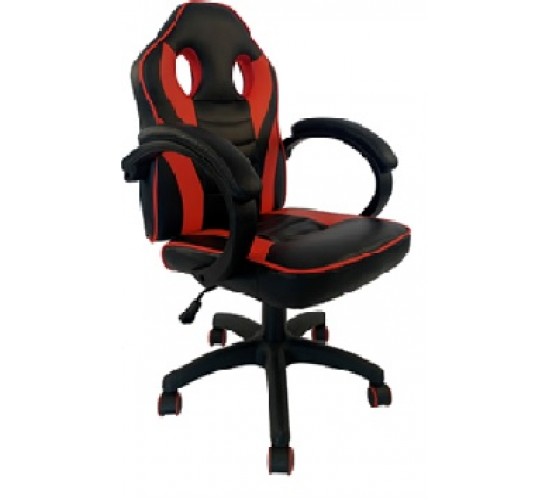 ΚΑΡΕΚΛΑ ΓΡΑΦΕΙΟΥ GAMING ΜΑΥΡΗ-ΚΟΚΚΙΝΗ- ΕΠΙΦΑΝΕΙΑ PU & TEXT