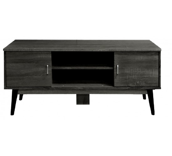  ΕΠΙΠΛΟ TV ΜΕ ΔΥΟ ΠΟΡΤΕΣ ΚΑΙ ΤΕΣΣΕΡΙΣ ΘΕΣΕΙΣ 140x38x50 εκ ΓΚΡΙ ΟΞΙΑ