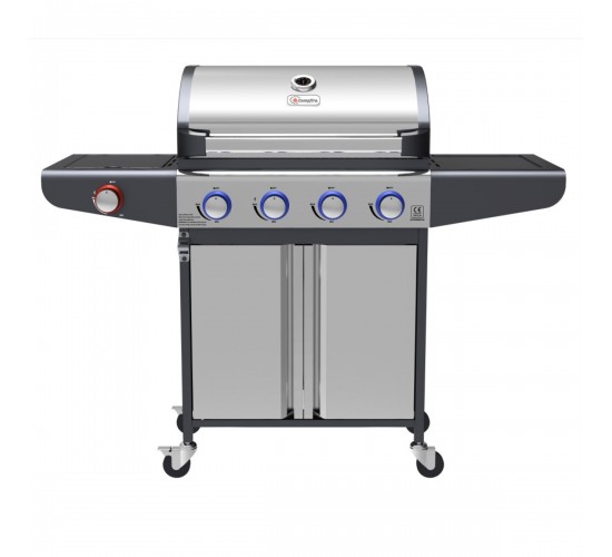 Campfire ΨΗΣΤΑΡΙΑ ΜΕ 4 ΚΑΥΣΤΗΡΕΣ & EXTRA ΕΣΤΙΑ  ΚΑΙ LED ΔΙΑΚΟΠΤΕΣ-ΙΝΟΧ