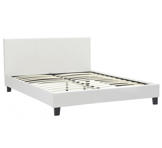 Κρεβάτι Nevil 150x200 PU χρώμα λευκό ματ Υλικό: PU - PLYWOOD - HARDWOOD 006-000001 Κρεβάτι Nevil 150x200 PU χρώμα λευκό ματ Υλικό: PU - PLYWOOD - HARDWOOD 006-000001