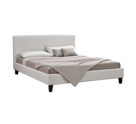 Κρεβάτι Nevil 150x200 PU χρώμα λευκό ματ Υλικό: PU - PLYWOOD - HARDWOOD 006-000001 Κρεβάτι Nevil 150x200 PU χρώμα λευκό ματ Υλικό: PU - PLYWOOD - HARDWOOD 006-000001