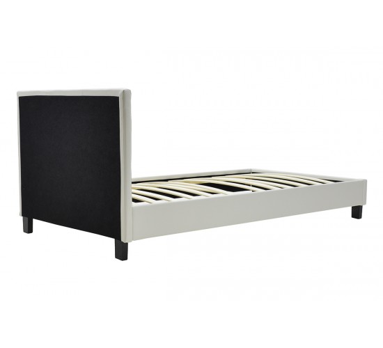 Κρεβάτι Nevil μονό 100x200 PU χρώμα λευκό ματ Υλικό: PU - PLYWOOD - HARDWOOD 006-000012 Κρεβάτι Nevil μονό 100x200 PU χρώμα λευκό ματ Υλικό: PU - PLYWOOD - HARDWOOD 006-000012