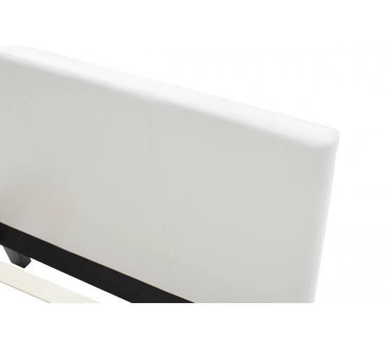Κρεβάτι Nevil μονό 100x200 PU χρώμα λευκό ματ Υλικό: PU - PLYWOOD - HARDWOOD 006-000012 Κρεβάτι Nevil μονό 100x200 PU χρώμα λευκό ματ Υλικό: PU - PLYWOOD - HARDWOOD 006-000012