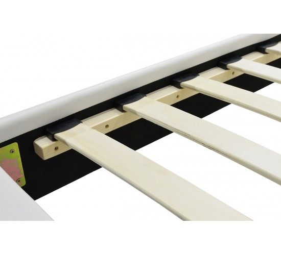 Κρεβάτι Nevil μονό 100x200 PU χρώμα λευκό ματ Υλικό: PU - PLYWOOD - HARDWOOD 006-000012 Κρεβάτι Nevil μονό 100x200 PU χρώμα λευκό ματ Υλικό: PU - PLYWOOD - HARDWOOD 006-000012