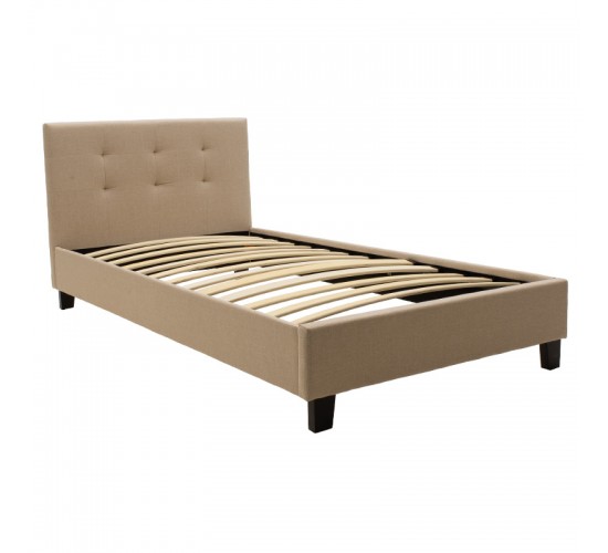 Κρεβάτι Mago μονό ύφασμα εκρού 100x200εκ Υλικό: FABRIC 100% POLYESTER - PLYWOOD - HARDWOOD 006-000035 Κρεβάτι Mago μονό ύφασμα εκρού 100x200εκ Υλικό: FABRIC 100% POLYESTER - PLYWOOD - HARDWOOD 006-000035