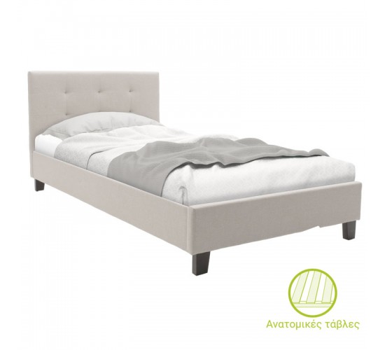 Κρεβάτι Mago μονό ύφασμα εκρού 100x200εκ Υλικό: FABRIC 100% POLYESTER - PLYWOOD - HARDWOOD 006-000035 Κρεβάτι Mago μονό ύφασμα εκρού 100x200εκ Υλικό: FABRIC 100% POLYESTER - PLYWOOD - HARDWOOD 006-000035
