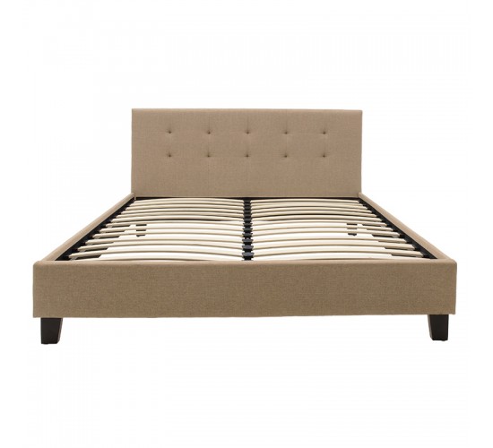 Κρεβάτι Mago ύφασμα εκρού 150x200εκ Υλικό: FABRIC 100% POLYESTER - PLYWOOD - HARDWOOD 006-000037 Κρεβάτι Mago ύφασμα εκρού 150x200εκ Υλικό: FABRIC 100% POLYESTER - PLYWOOD - HARDWOOD 006-000037