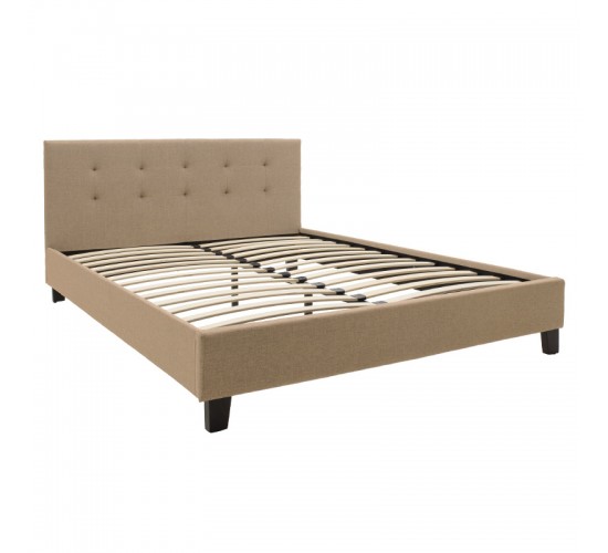 Κρεβάτι Mago ύφασμα εκρού 150x200εκ Υλικό: FABRIC 100% POLYESTER - PLYWOOD - HARDWOOD 006-000037 Κρεβάτι Mago ύφασμα εκρού 150x200εκ Υλικό: FABRIC 100% POLYESTER - PLYWOOD - HARDWOOD 006-000037