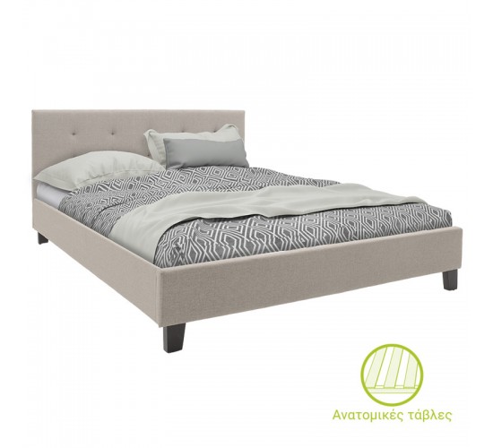 Κρεβάτι Mago ύφασμα εκρού 150x200εκ Υλικό: FABRIC 100% POLYESTER - PLYWOOD - HARDWOOD 006-000037 Κρεβάτι Mago ύφασμα εκρού 150x200εκ Υλικό: FABRIC 100% POLYESTER - PLYWOOD - HARDWOOD 006-000037