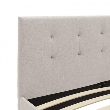 Κρεβάτι Mago ύφασμα εκρού 160x200εκ Υλικό: FABRIC 100%  POLYESTER - PLYWOOD - HARDWOOD 006-000041