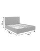 Κρεβάτι Roi διπλό με αποθηκευτικό χώρο pu γκρι ματ 160x200εκ Υλικό: PU - PLYWOOD - HARDWOOD 006-000045