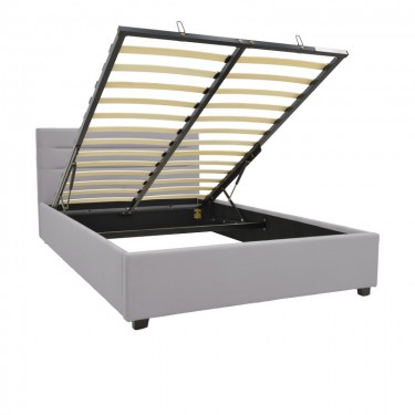 Κρεβάτι Molito βελούδο σε γκρι απόχρωση με αποθηκευτικό χώρο120x200εκ Υλικό: velvet 006-000056