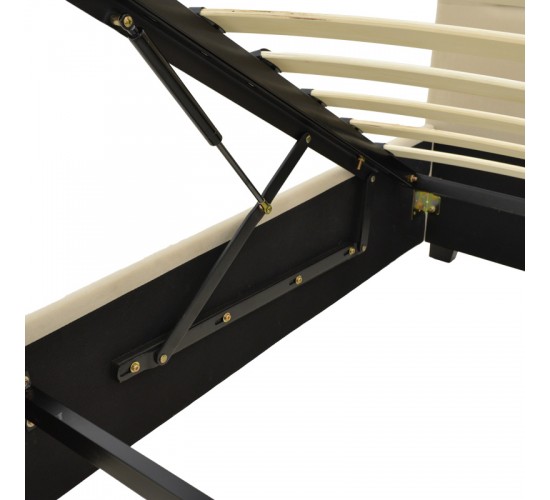 Κρεβάτι Molito βελούδο σε εκρού απόχρωση με αποθηκευτικό χώρο120x200εκ Υλικό: velvet 006-000058