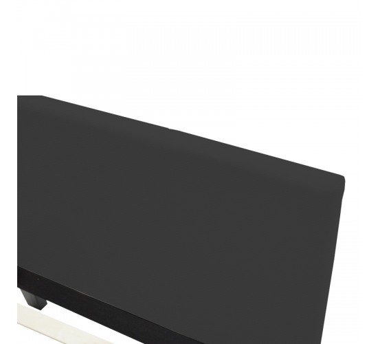 Κρεβάτι Nevil ύφασμα ανθρακί με ξύλινο μαύρο πόδι 90x190εκ Υλικό: POLYESTER FABRIC - PLYWOOD 006-000066