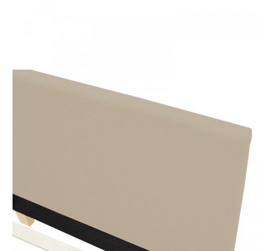 Κρεβάτι Nevil ύφασμα εκρού με ξύλινο πόδι σε φυσική απόχρωση 90x190εκ Υλικό: POLYESTER FABRIC - PLYWOOD 006-000067