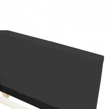 Κρεβάτι Nevil ύφασμα ανθρακί με ξύλινο πόδι σε φυσική απόχρωση 100x200εκ Υλικό: POLYESTER FABRIC - PLYWOOD 006-000070