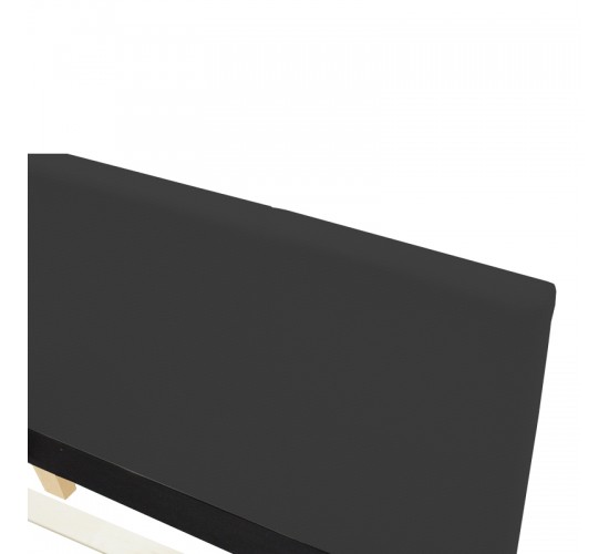 Κρεβάτι Nevil ύφασμα ανθρακί με ξύλινο πόδι σε φυσική απόχρωση 100x200εκ Υλικό: POLYESTER FABRIC - PLYWOOD 006-000070