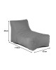 Πουφ ξαπλώστρα Otenda αδιάβροχο σε ανθρακί απόχρωση 67x110x65εκ Υλικό: 100%  POLYESTER - INSIDE 100%  POLYRETHANE 020-000014