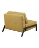 Πολυθρόνα-κρεβάτι Fancy ύφασμα σε κίτρινη απόχρωση με μαύρο πόδι 95x98x70εκ Υλικό: FABRIC - FOAM - METAL FRAME - METAL LEGS 024-000051
