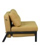 Πολυθρόνα-κρεβάτι Fancy ύφασμα σε κίτρινη απόχρωση με μαύρο πόδι 95x98x70εκ Υλικό: FABRIC - FOAM - METAL FRAME - METAL LEGS 024-000051