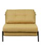 Πολυθρόνα-κρεβάτι Fancy ύφασμα σε κίτρινη απόχρωση με μαύρο πόδι 95x98x70εκ Υλικό: FABRIC - FOAM - METAL FRAME - METAL LEGS 024-000051