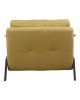 Πολυθρόνα-κρεβάτι Fancy ύφασμα σε κίτρινη απόχρωση με μαύρο πόδι 95x98x70εκ Υλικό: FABRIC - FOAM - METAL FRAME - METAL LEGS 024-000051