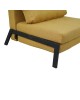Πολυθρόνα-κρεβάτι Fancy ύφασμα σε κίτρινη απόχρωση με μαύρο πόδι 95x98x70εκ Υλικό: FABRIC - FOAM - METAL FRAME - METAL LEGS 024-000051