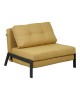 Πολυθρόνα-κρεβάτι Fancy ύφασμα σε κίτρινη απόχρωση με μαύρο πόδι 95x98x70εκ Υλικό: FABRIC - FOAM - METAL FRAME - METAL LEGS 024-000051