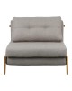 Πολυθρόνα-κρεβάτι Fancy ύφασμα σε μπεζ απόχρωση με φυσικό πόδι 95x98x70εκ Υλικό: FABRIC - FOAM - METAL FRAME - METAL LEGS 024-000052