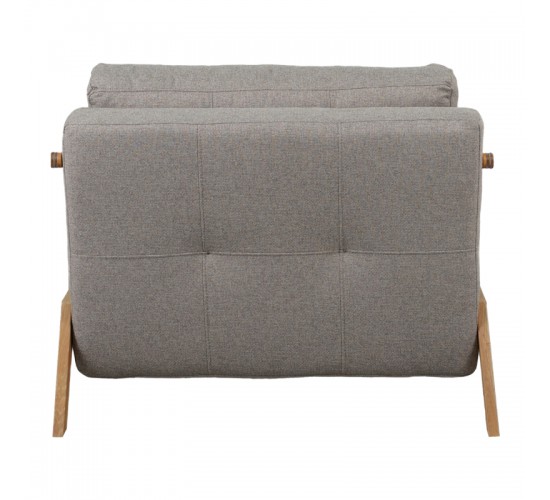 Πολυθρόνα-κρεβάτι Fancy ύφασμα σε μπεζ απόχρωση με φυσικό πόδι 95x98x70εκ Υλικό: FABRIC - FOAM - METAL FRAME - METAL LEGS 024-000052