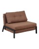 Πολυθρόνα-κρεβάτι Fancy ύφασμα σε απόχρωση καφέ με μαύρο πόδι 95x98x70εκ Υλικό: FABRIC - FOAM - METAL FRAME - METAL LEGS 024-000053