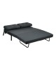 Καναπές 2θέσιος-κρεβάτι Fancy ύφασμα σε ανθρακί απόχρωση με μαύρο πόδι 150x92x77εκ Υλικό: FABRIC - FOAM - METAL FRAME - METAL LEGS 024-000054