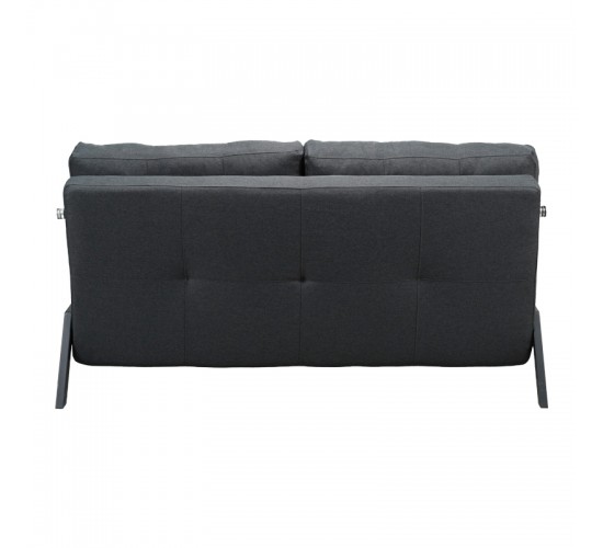 Καναπές 2θέσιος-κρεβάτι Fancy ύφασμα σε ανθρακί απόχρωση με μαύρο πόδι 150x92x77εκ Υλικό: FABRIC - FOAM - METAL FRAME - METAL LEGS 024-000054