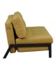 Καναπές 2θέσιος-κρεβάτι Fancy ύφασμα σε κίτρινη απόχρωση με μαύρο πόδι 150x92x77εκ Υλικό: FABRIC - FOAM - METAL FRAME - METAL LEGS 024-000055
