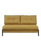 Καναπές 2θέσιος-κρεβάτι Fancy ύφασμα σε κίτρινη απόχρωση με μαύρο πόδι 150x92x77εκ Υλικό: FABRIC - FOAM - METAL FRAME - METAL LEGS 024-000055