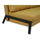 Καναπές 2θέσιος-κρεβάτι Fancy ύφασμα σε κίτρινη απόχρωση με μαύρο πόδι 150x92x77εκ Υλικό: FABRIC - FOAM - METAL FRAME - METAL LEGS 024-000055