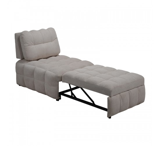 Πολυθρόνα-κρεβάτι Jelica γκρι-μπεζ ύφασμα 88x110x86εκ Υλικό: FOAM - METAL FRAME - METAL LEGS - SPONGE - POLIFIBER FABRIC - PLYWOOD 024-000057