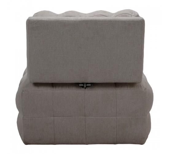 Πολυθρόνα-κρεβάτι Jelica γκρι-μπεζ ύφασμα 88x110x86εκ Υλικό: FOAM - METAL FRAME - METAL LEGS - SPONGE - POLIFIBER FABRIC - PLYWOOD 024-000057