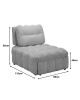 Πολυθρόνα-κρεβάτι Jelica γκρι-μπεζ ύφασμα 88x110x86εκ Υλικό: FOAM - METAL FRAME - METAL LEGS - SPONGE - POLIFIBER FABRIC - PLYWOOD 024-000057