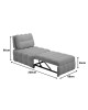 Πολυθρόνα-κρεβάτι Jelica γκρι-μπεζ ύφασμα 88x110x86εκ Υλικό: FOAM - METAL FRAME - METAL LEGS - SPONGE - POLIFIBER FABRIC - PLYWOOD 024-000057