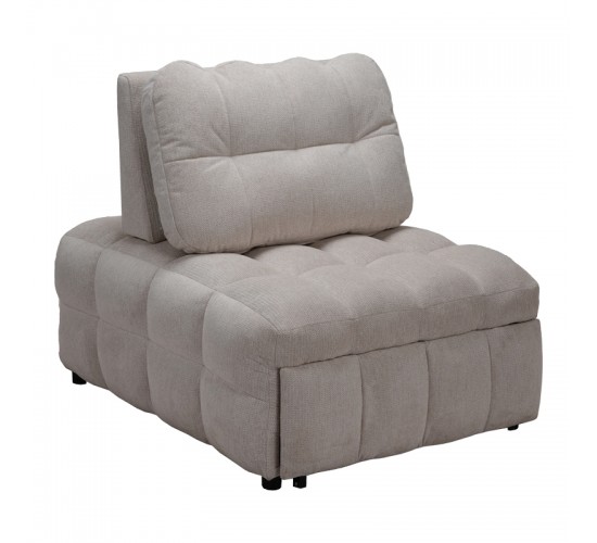 Πολυθρόνα-κρεβάτι Jelica γκρι-μπεζ ύφασμα 88x110x86εκ Υλικό: FOAM - METAL FRAME - METAL LEGS - SPONGE - POLIFIBER FABRIC - PLYWOOD 024-000057