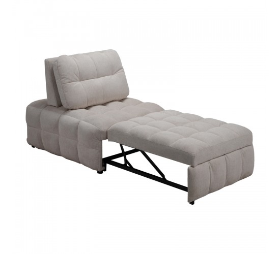 Πολυθρόνα-κρεβάτι Jelica γκρι-μπεζ ύφασμα 88x110x86εκ Υλικό: FOAM - METAL FRAME - METAL LEGS - SPONGE - POLIFIBER FABRIC - PLYWOOD 024-000057