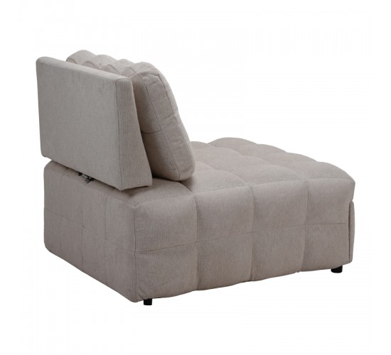 Πολυθρόνα-κρεβάτι Jelica γκρι-μπεζ ύφασμα 88x110x86εκ Υλικό: FOAM - METAL FRAME - METAL LEGS - SPONGE - POLIFIBER FABRIC - PLYWOOD 024-000057