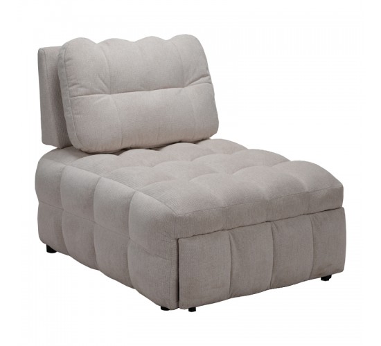 Πολυθρόνα-κρεβάτι Jelica γκρι-μπεζ ύφασμα 88x110x86εκ Υλικό: FOAM - METAL FRAME - METAL LEGS - SPONGE - POLIFIBER FABRIC - PLYWOOD 024-000057